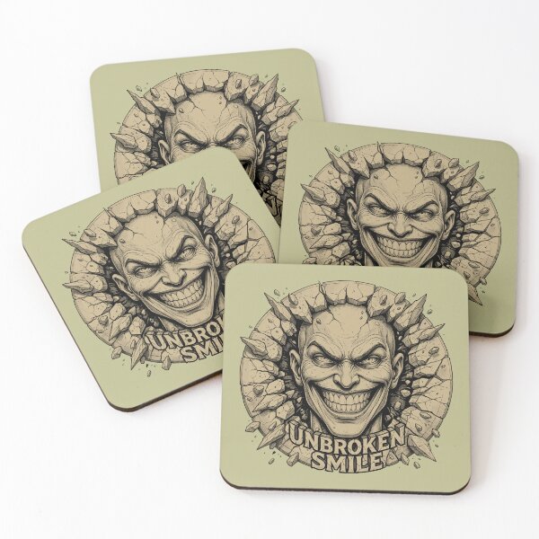 Item preview, Unbroken Smile Creepy Face Dark Wall Art designed and sold by MarCinu Art.