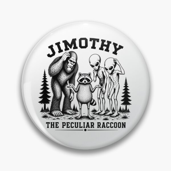 Item preview, Jimothy the Peculiar Raccoon – Bigfoot & Aliens Funny Cryptid Design designed and sold by CHADHAIR.
