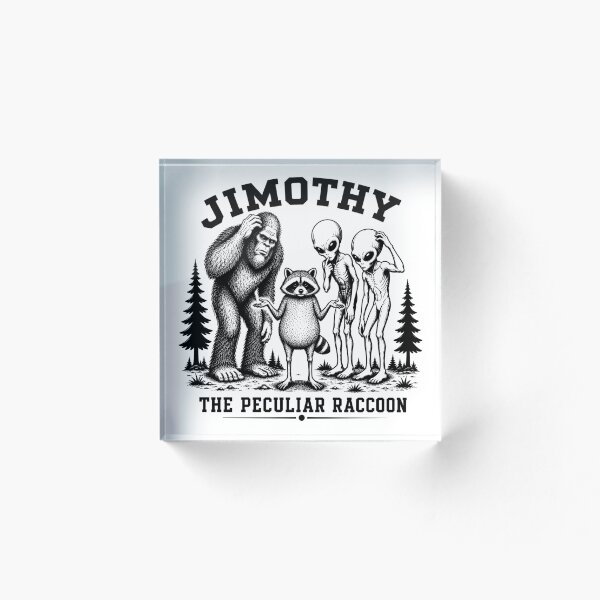 Item preview, Jimothy the Peculiar Raccoon – Bigfoot & Aliens Funny Cryptid Design designed and sold by CHADHAIR.