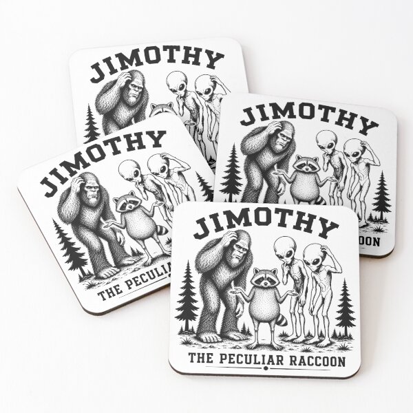 Item preview, Jimothy the Peculiar Raccoon – Bigfoot & Aliens Funny Cryptid Design designed and sold by CHADHAIR.