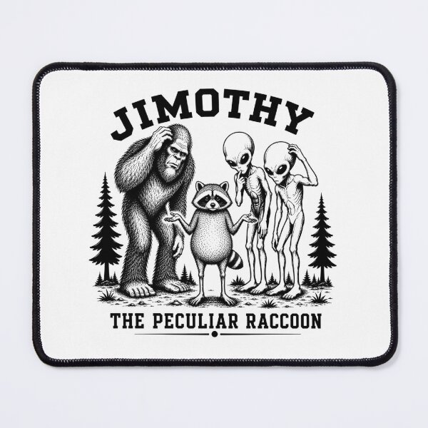 Item preview, Jimothy the Peculiar Raccoon – Bigfoot & Aliens Funny Cryptid Design designed and sold by CHADHAIR.