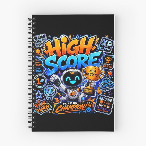 Item preview, HIGH SCORE Gaming Sticker – Neon Graffiti Gamer Vinyl Decal | Arcade Esports Laptop Sticker | RGB Gaming Room Decor designed and sold by Stylestickers55.