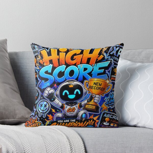 Item preview, HIGH SCORE Gaming Sticker – Neon Graffiti Gamer Vinyl Decal | Arcade Esports Laptop Sticker | RGB Gaming Room Decor designed and sold by Stylestickers55.