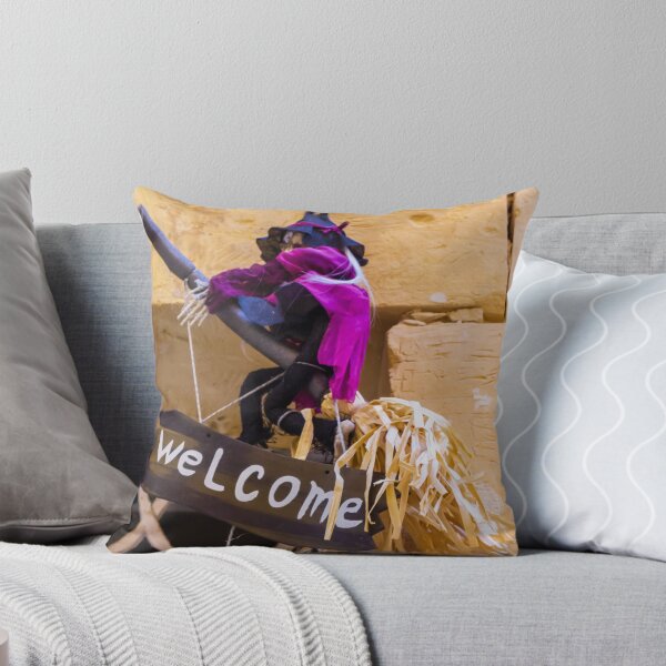 Item preview, Welcome Witch Halloween Decoration Hanging On Doorway Broomstick Sign With Straw Charm designed and sold by Nmallia.