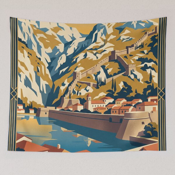 Item preview, Kotor Montenegro Vintage Travel Poster designed and sold by Bomax121.
