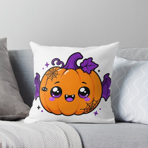 Item preview, Spooky Cute Sweet Kawaii Halloween Pumpkin with Bat Wings designed and sold by BoosterShop.