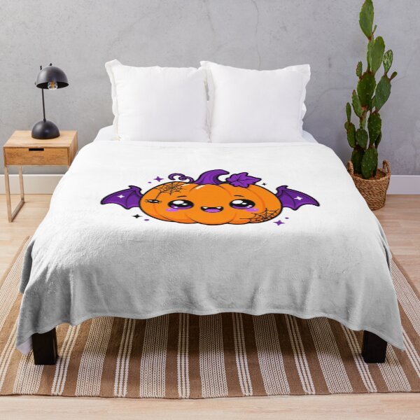 Item preview, Spooky Cute Sweet Kawaii Halloween Pumpkin with Bat Wings designed and sold by BoosterShop.
