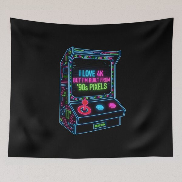 Item preview, I Love 4K Built From 90s - Pixels humor designed and sold by PixelBlob.