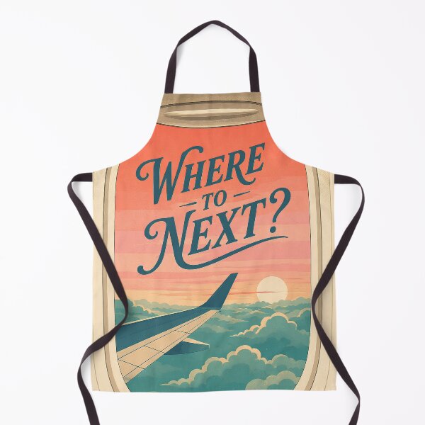 Item preview, Retro Travel Poster Airplane Window View Sunset Clouds Wanderlust Where To Next designed and sold by EMaviation_.