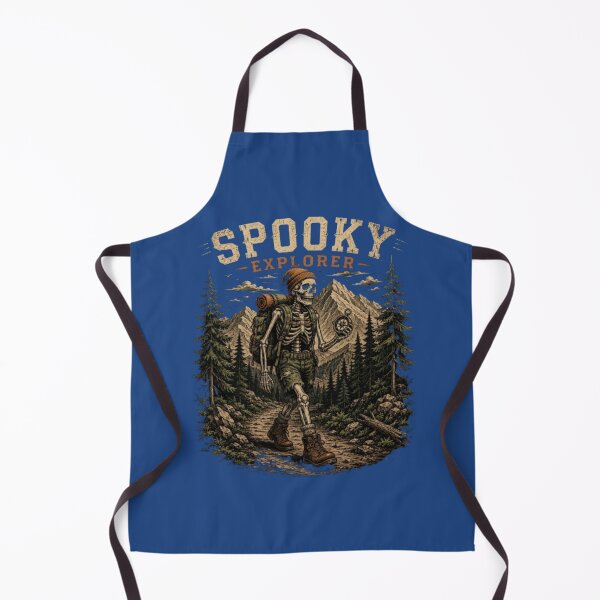 Item preview, The Urban Explorer | Spooky Skeleton Hiker Vintage Halloween Art designed and sold by The Urban Explorer.