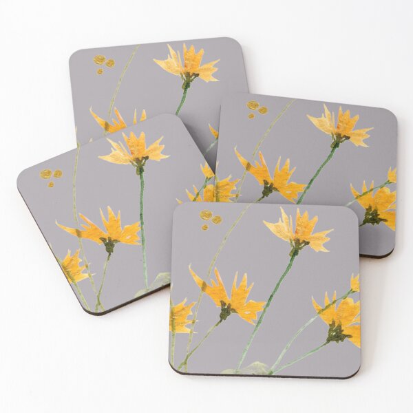 Item preview, Golden Yellow Wildflowers - Handpainted Watercolor Floral Design designed and sold by WaterColorCats1.