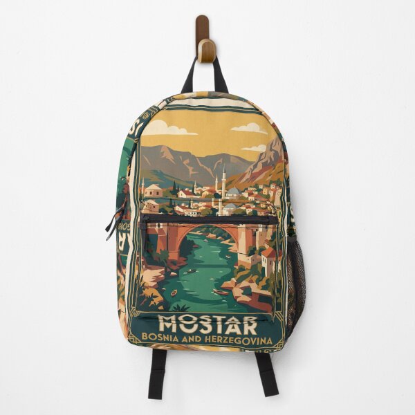 Item preview, Mostar Bosnia Vintage Travel Poster designed and sold by Bomax121.