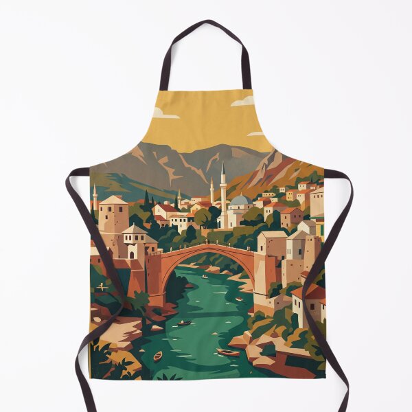 Item preview, Mostar Bosnia Vintage Travel Poster designed and sold by Bomax121.