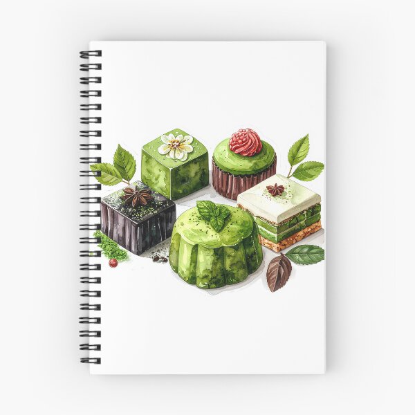 Item preview, Japanese Matcha Cake Watercolor Painting designed and sold by BetweenForms.