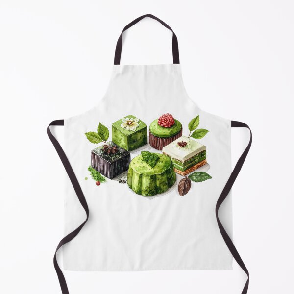 Item preview, Japanese Matcha Cake Watercolor Painting designed and sold by BetweenForms.
