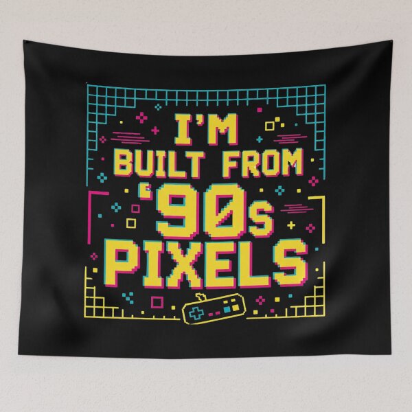Item preview, I'm Built From 90s Pixels Retro Gamer Humor designed and sold by PixelBlob.
