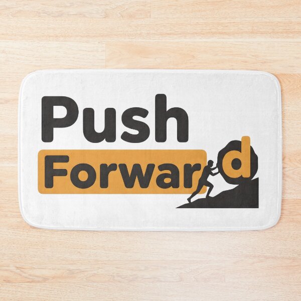 Item preview, Push Forward Motivational Typography T-Shirt | Inspirational Mindset Quote Graphic Tee designed and sold by StickerNestYou.