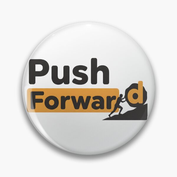 Item preview, Push Forward Motivational Typography T-Shirt | Inspirational Mindset Quote Graphic Tee designed and sold by StickerNestYou.