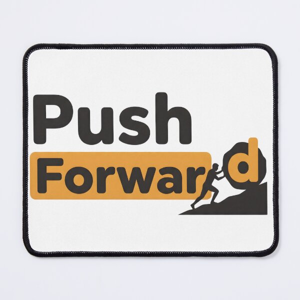 Item preview, Push Forward Motivational Typography T-Shirt | Inspirational Mindset Quote Graphic Tee designed and sold by StickerNestYou.