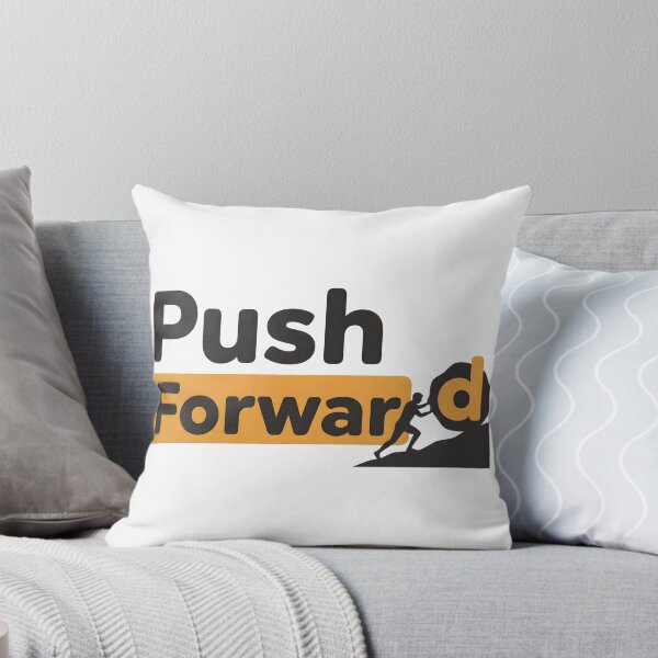 Item preview, Push Forward Motivational Typography T-Shirt | Inspirational Mindset Quote Graphic Tee designed and sold by StickerNestYou.