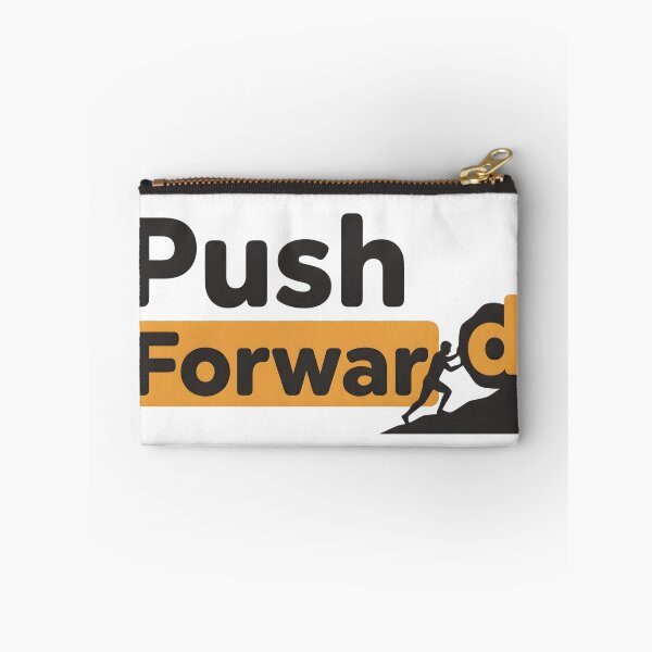 Item preview, Push Forward Motivational Typography T-Shirt | Inspirational Mindset Quote Graphic Tee designed and sold by StickerNestYou.