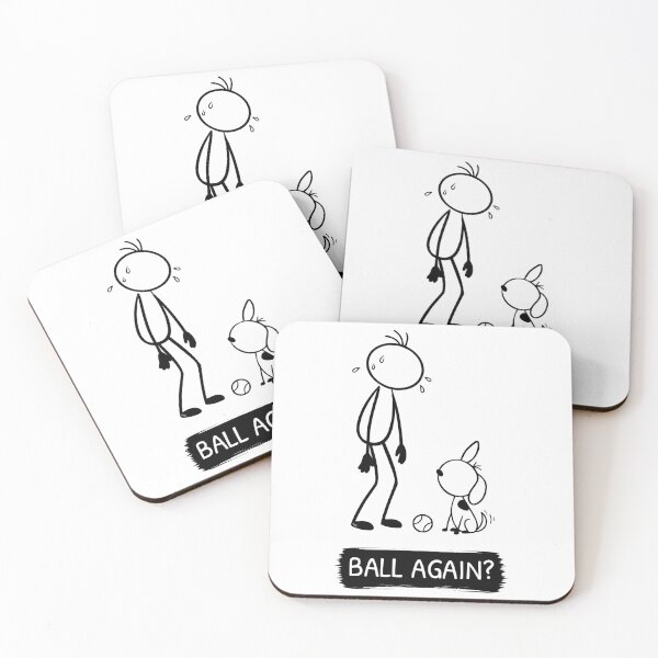 Item preview, Funny Dog Playing Fetch T-Shirt | Ball Again? | Tennis Ball Dog Shirt | Dog Owner Gift | Minimalist Dog Lover Tee designed and sold by Pebl-Co.