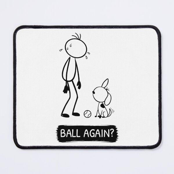 Item preview, Funny Dog Playing Fetch T-Shirt | Ball Again? | Tennis Ball Dog Shirt | Dog Owner Gift | Minimalist Dog Lover Tee designed and sold by Pebl-Co.