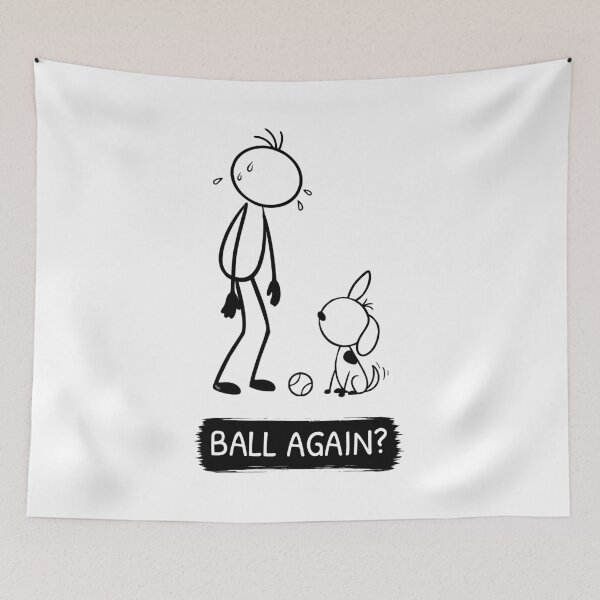 Item preview, Funny Dog Playing Fetch T-Shirt | Ball Again? | Tennis Ball Dog Shirt | Dog Owner Gift | Minimalist Dog Lover Tee designed and sold by Pebl-Co.
