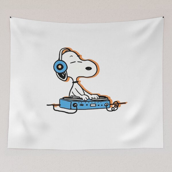 Item preview, Retro Peanuts Records DJ Snoopy Headphone designed and sold by Gbriel3.