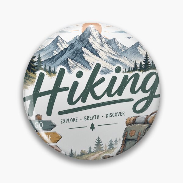 Item preview, Hiking Explore Breath Discover Mountain Adventure Design designed and sold by Vivaro.