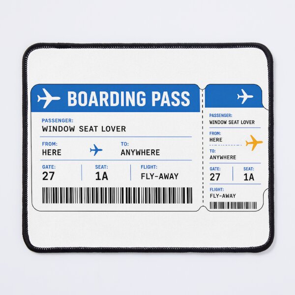 Item preview, Boarding Pass From Here To Anywhere Funny Travel Wanderlust Aviation Design designed and sold by EMaviation_.