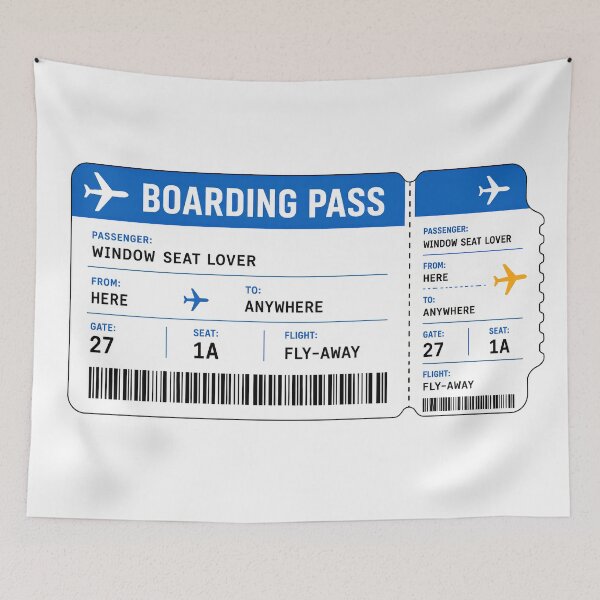 Item preview, Boarding Pass From Here To Anywhere Funny Travel Wanderlust Aviation Design designed and sold by EMaviation_.