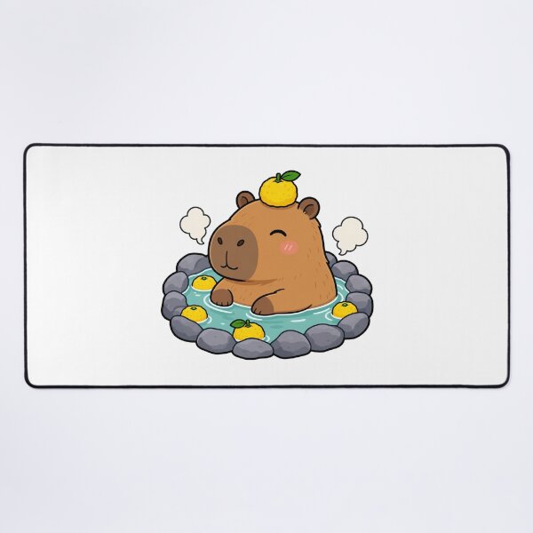 Item preview, Stay Chill Sweet Kawaii Capybara Onsen with Yuzu designed and sold by BoosterShop.