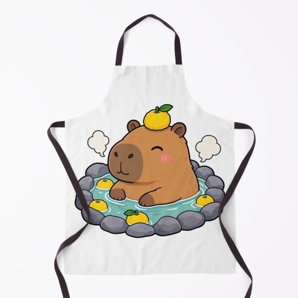 Item preview, Stay Chill Sweet Kawaii Capybara Onsen with Yuzu designed and sold by BoosterShop.