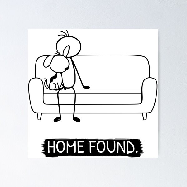 Item preview, Rescue Dog Shirt | Home Found | Minimalist Dog Lover T-Shirt | Adopt Don't Shop Gift designed and sold by Pebl-Co.