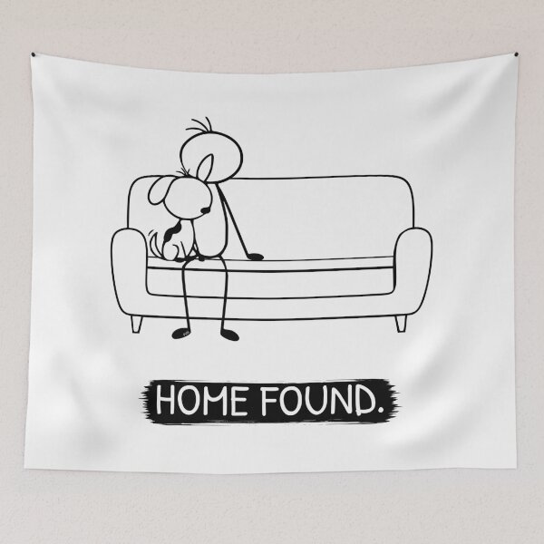 Item preview, Rescue Dog Shirt | Home Found | Minimalist Dog Lover T-Shirt | Adopt Don't Shop Gift designed and sold by Pebl-Co.