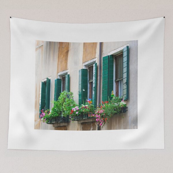 Item preview, Charming Flowered Window Shutters designed and sold by Gerard Fornarotto.