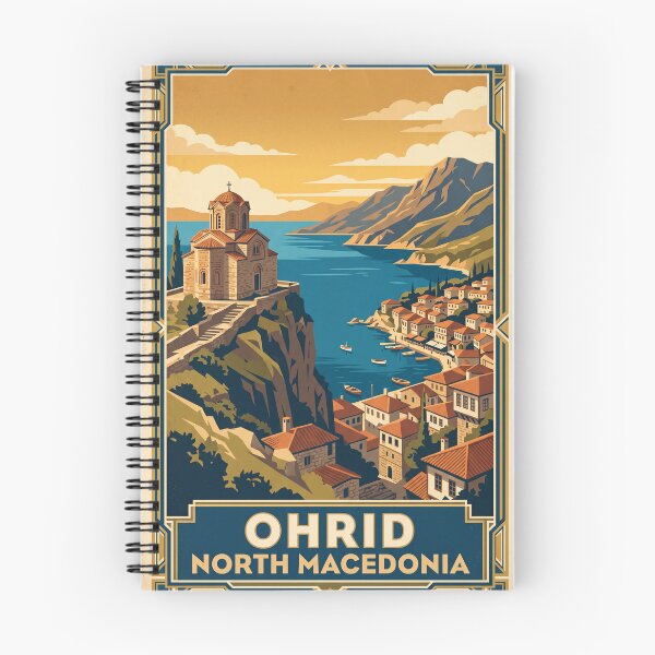 Item preview, Ohrid Macedonia Vintage Travel Poster designed and sold by Bomax121.