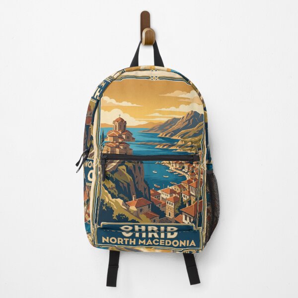 Item preview, Ohrid Macedonia Vintage Travel Poster designed and sold by Bomax121.