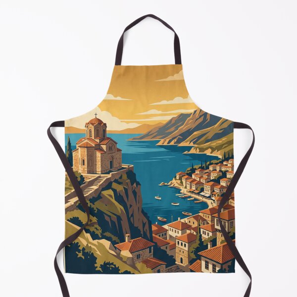 Item preview, Ohrid Macedonia Vintage Travel Poster designed and sold by Bomax121.