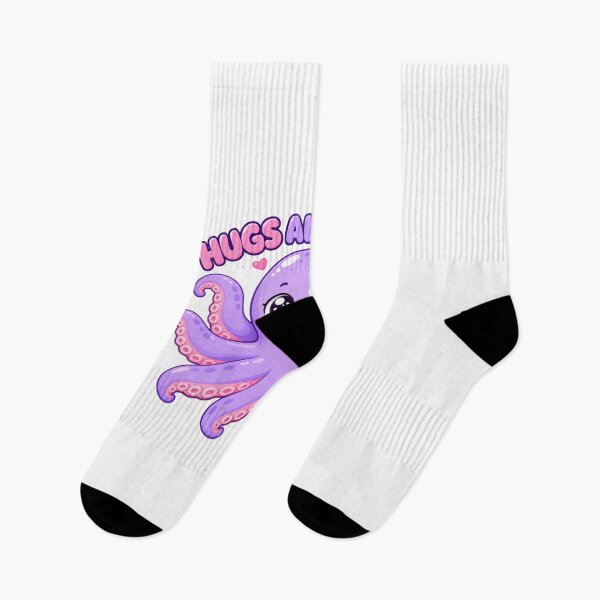 Item preview, Hugs All Around Cute Kawaii Octopus Saying designed and sold by BoosterShop.