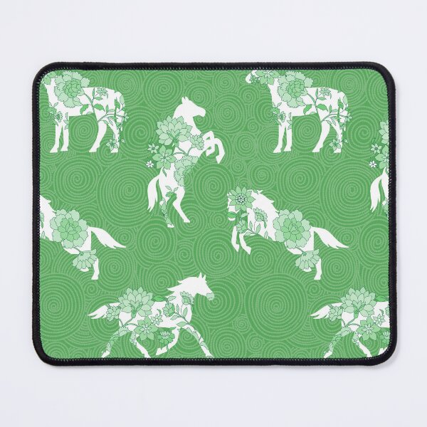 Item preview, Spring Stallion -Monochrome Forest Green designed and sold by Fabricatemyart.