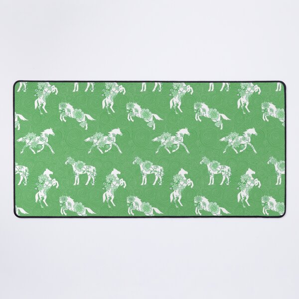 Item preview, Spring Stallion -Monochrome Forest Green designed and sold by Fabricatemyart.
