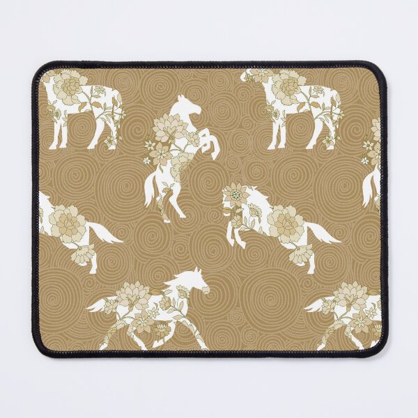 Item preview, Spring Stallion -Monochrome Golden Ochre designed and sold by Fabricatemyart.