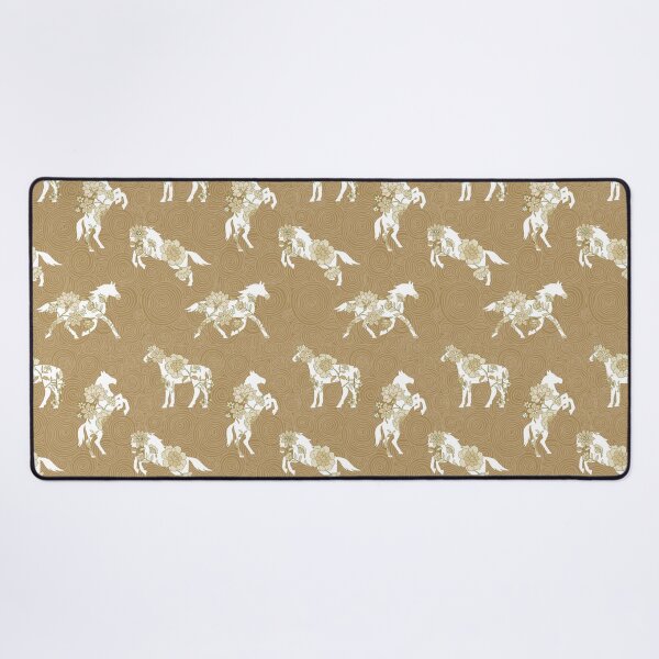 Item preview, Spring Stallion -Monochrome Golden Ochre designed and sold by Fabricatemyart.