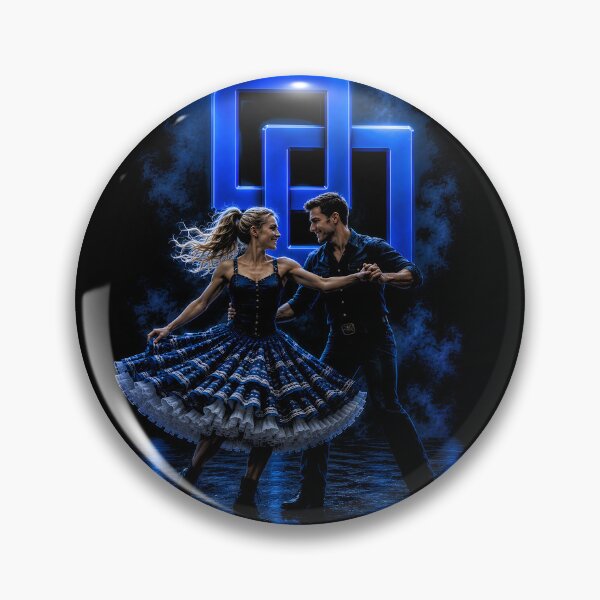 Item preview, Neon Blue Square Dance – Elegance under the Lights | Modern Western Dance designed and sold by Peter Kaul.