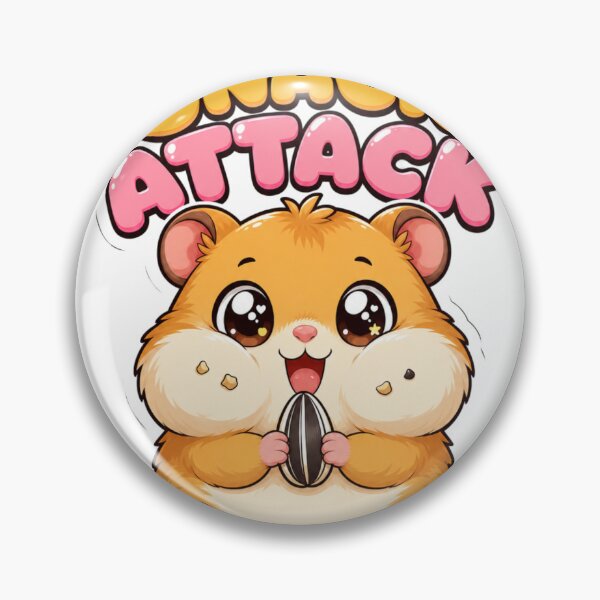 Item preview, Snack Attack Cute Kawaii Hamster Saying designed and sold by BoosterShop.