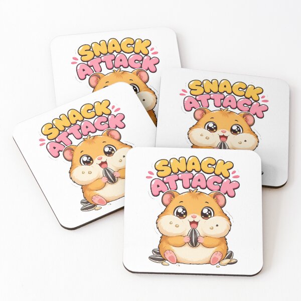 Item preview, Snack Attack Cute Kawaii Hamster Saying designed and sold by BoosterShop.