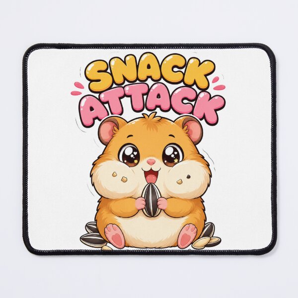 Item preview, Snack Attack Cute Kawaii Hamster Saying designed and sold by BoosterShop.