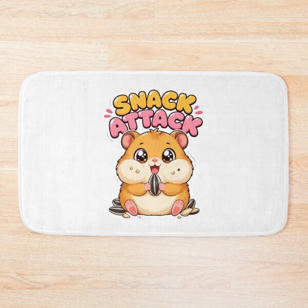 Item preview, Snack Attack Cute Kawaii Hamster Saying designed and sold by BoosterShop.